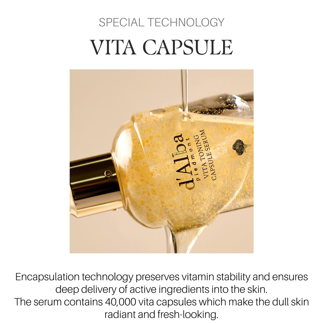 d'alba Piedmont Vita Capsule Serum — zone d'application en massage pour une peau réveillée
