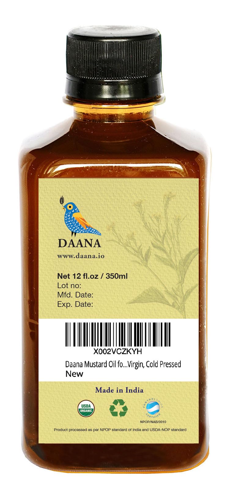 DAANA huile de moutarde – soin peau quotidien pour douceur durable