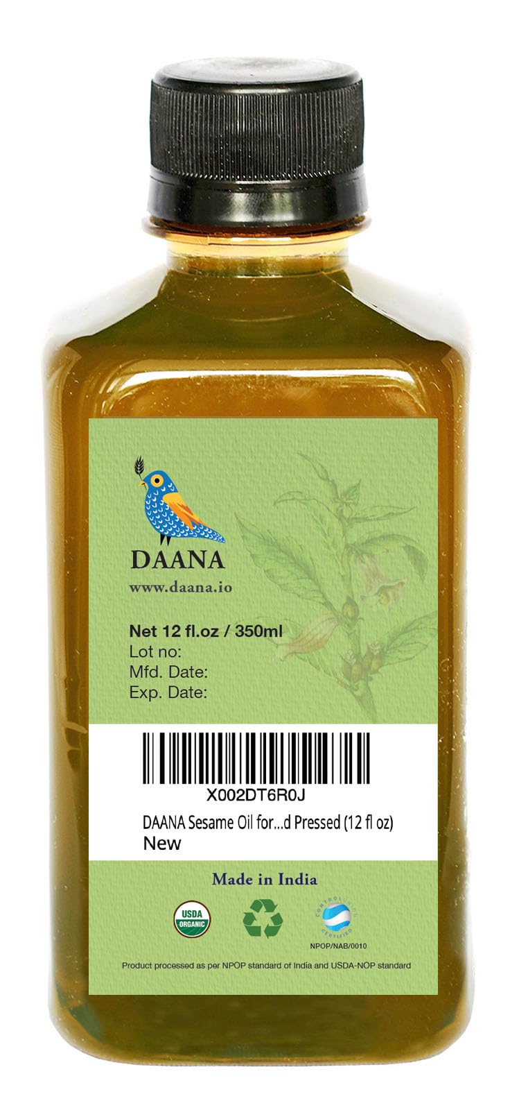 DAANA sesame oil as a pre-shave treatment to reduce irritation