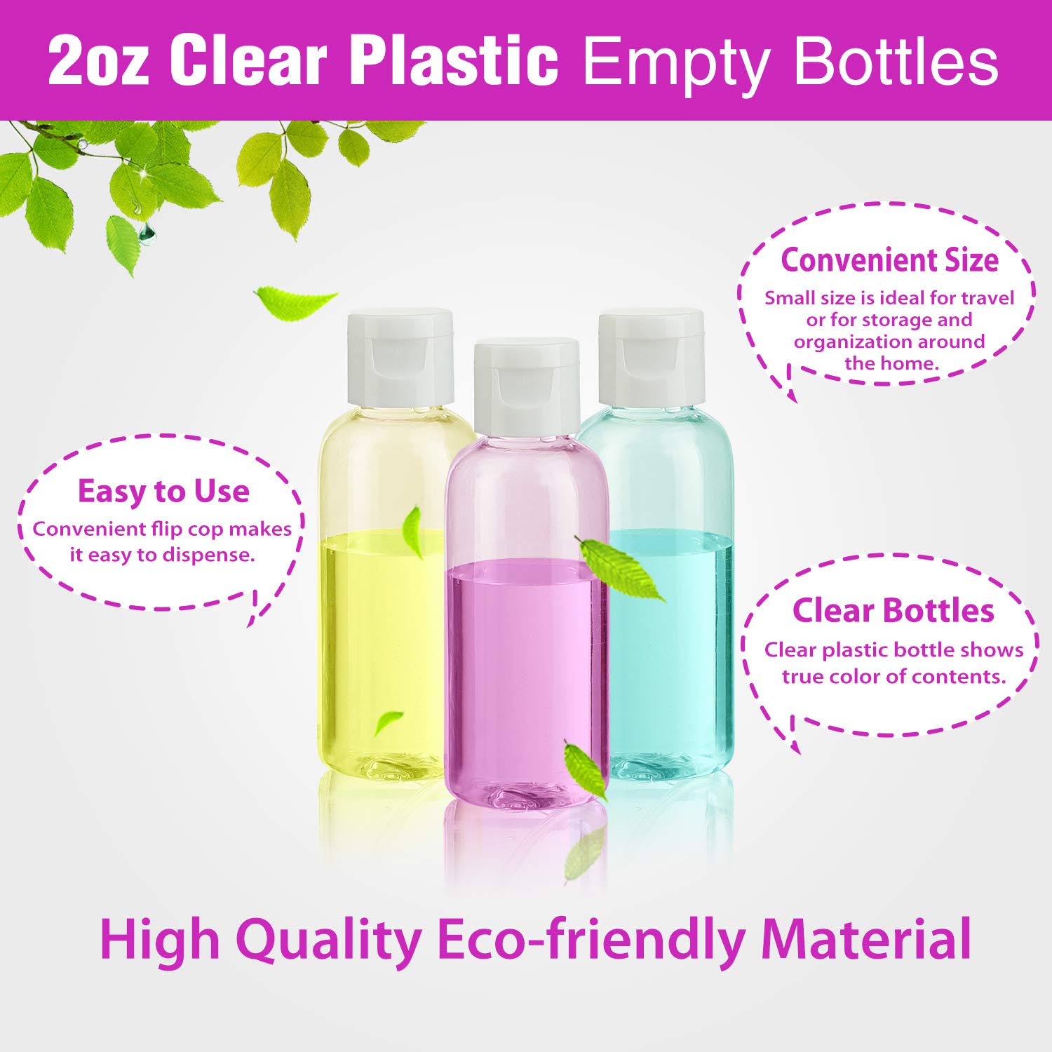 Bouteille Dabacc légère et durable 2oz fuite maîtrisee