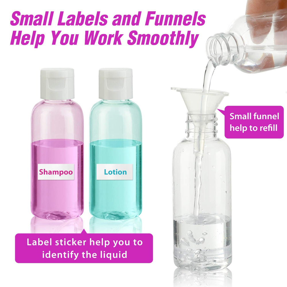 Bouteille Dabacc transparente 2oz capuchon a clapet ideal pour le voyage