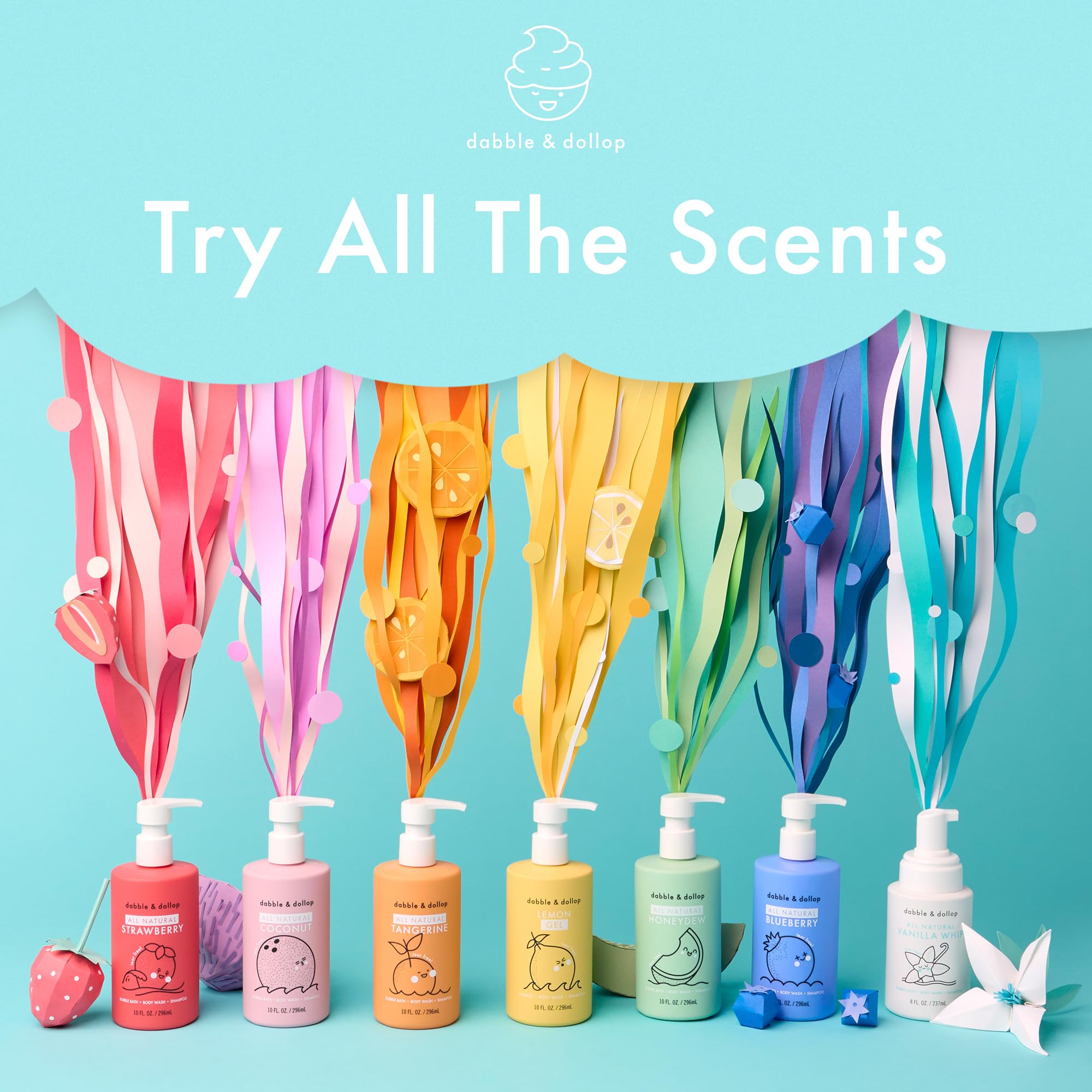 Dabble & Dollop Blueberry Gel blueberry scent enhances bath-time ritual