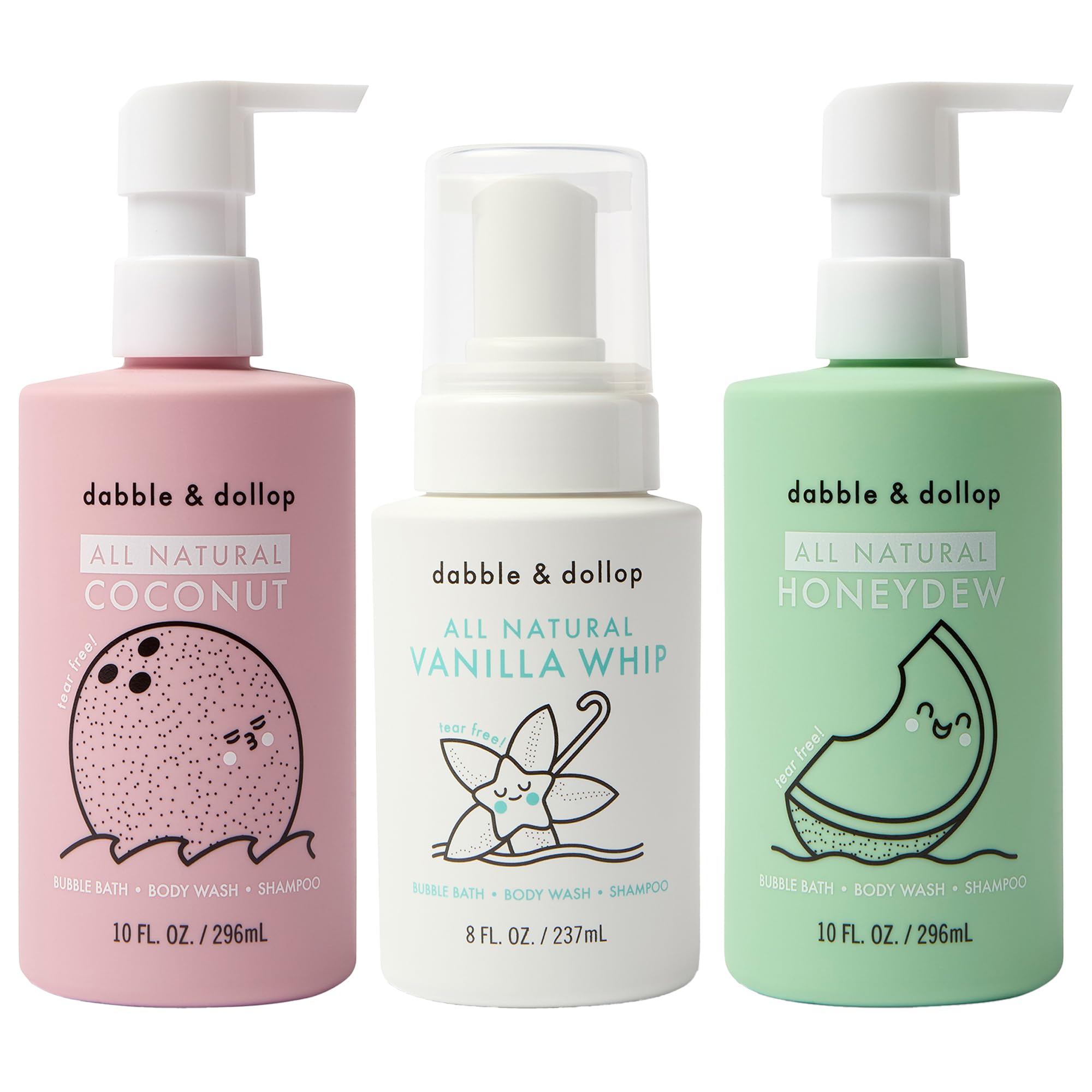 Dabble et Dollop lot plage bulle bain: parfum estival et moment ludique pour les enfants.