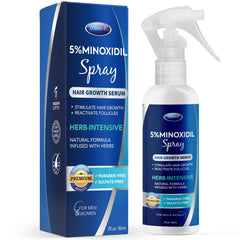 Flacon DABIDA Minoxidil 5% 60 ml prêt à l'emploi pour la repousse capillaire.