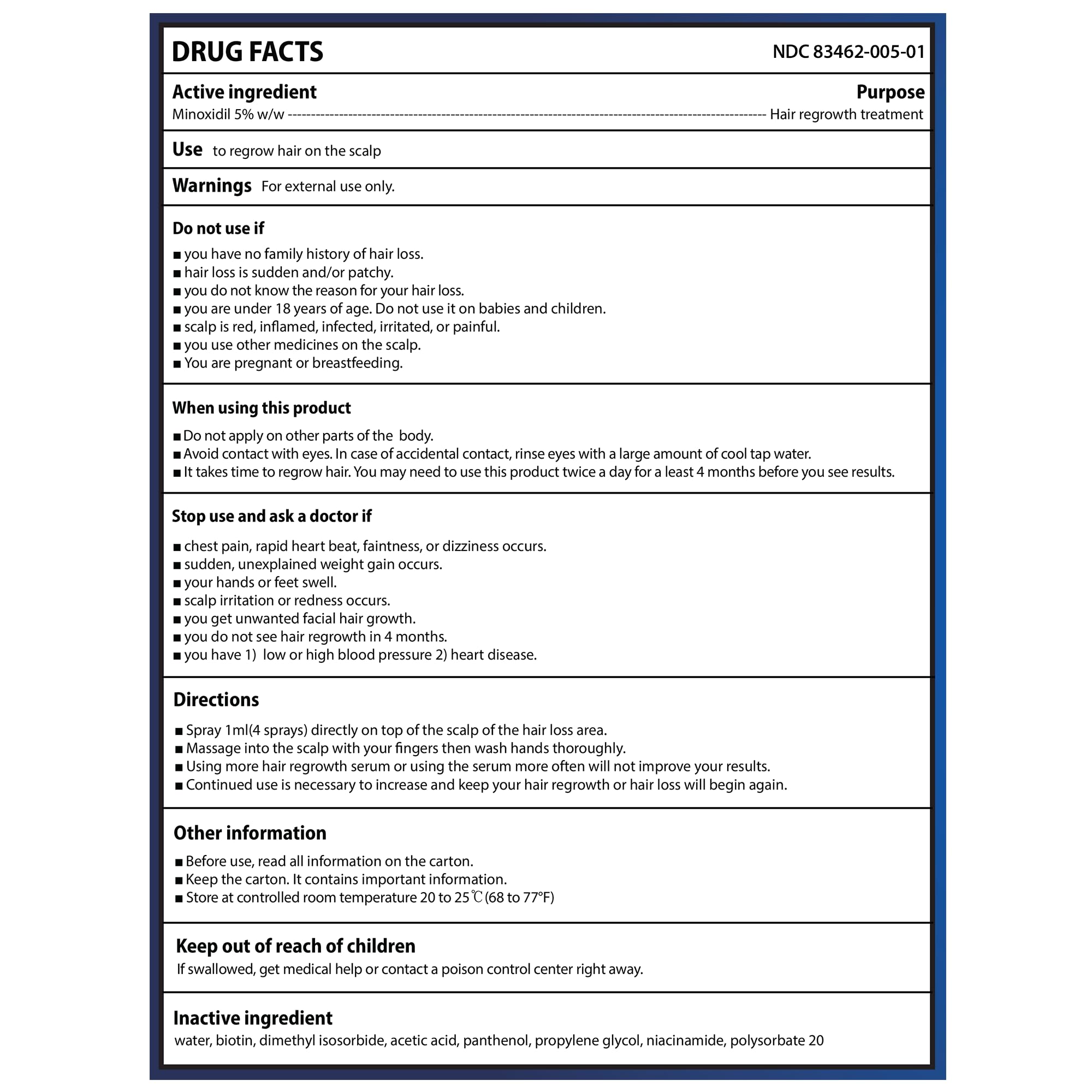Application quotidienne Dabida Minoxidil, intégrable dans une routine capillaire simple.