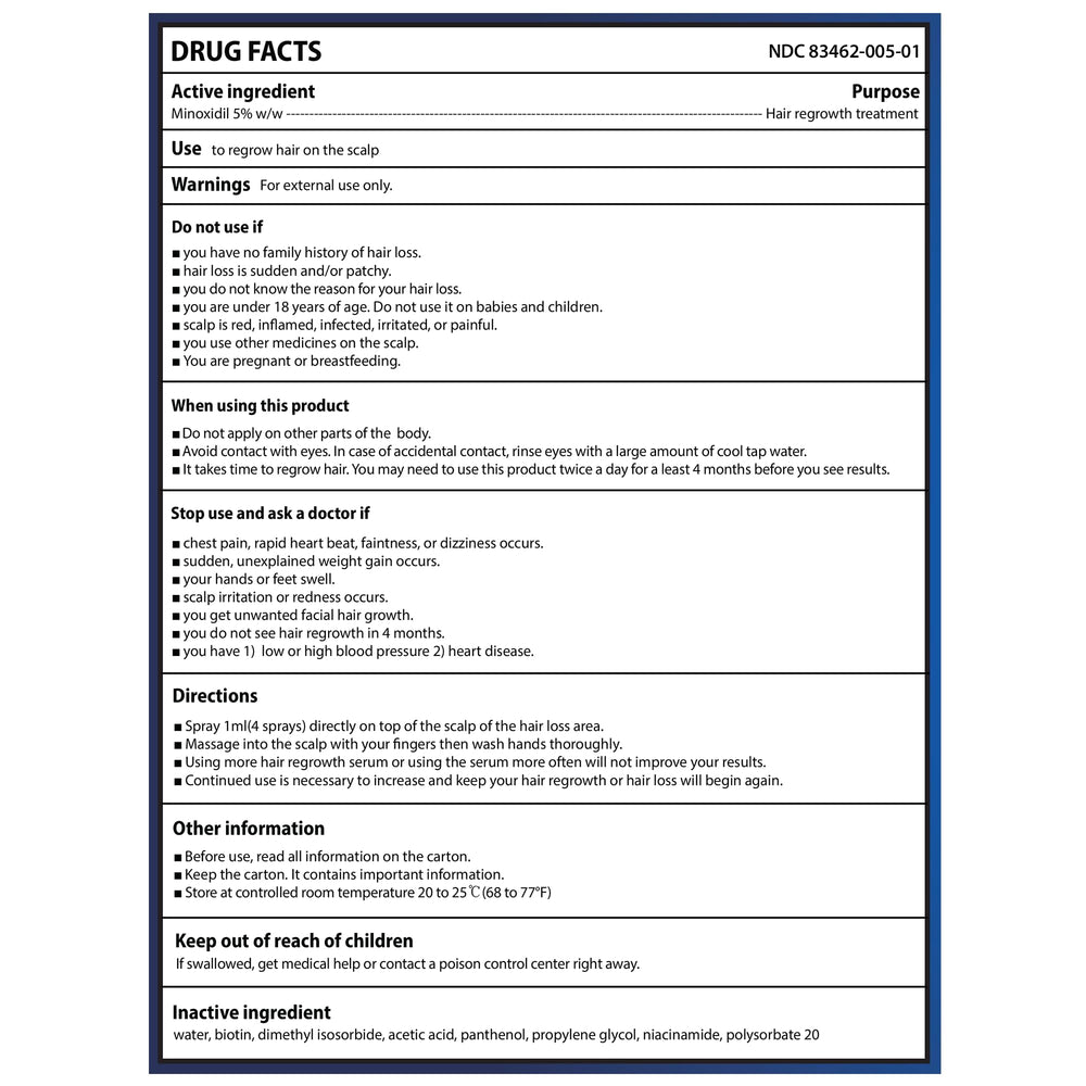 Application quotidienne Dabida Minoxidil, intégrable dans une routine capillaire simple.
