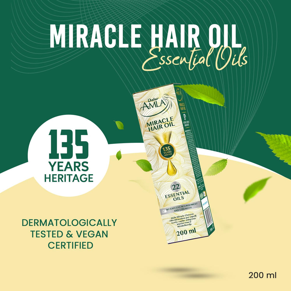 Dabur Amla Luxe: infusion 22 huiles végétales pour une hydratation légère.