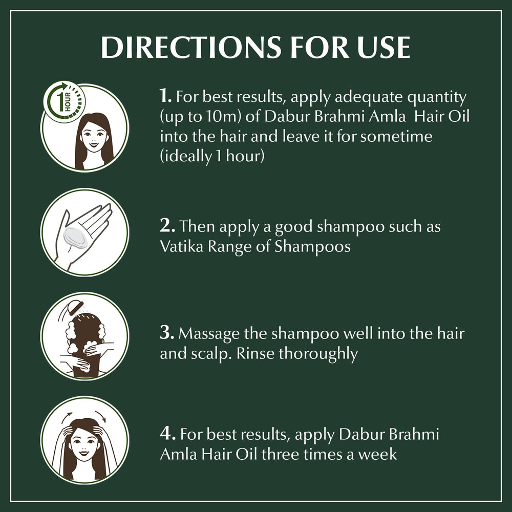 Dabur Brahmi Amla Hair Oil – soin capillaire maison pour cheveux sains.