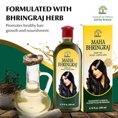 Cheveux doux et faciles à coiffer après usage Dabur Maha Bhringraj