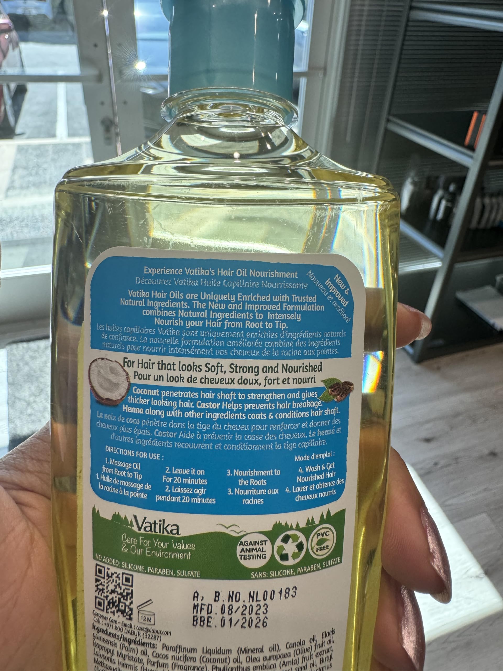 Dabur Vatika Naturals huile coco enrichie – massage cuir chevelu