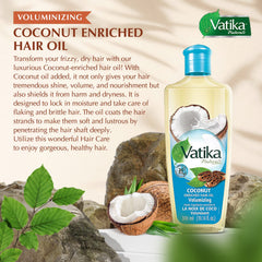 Dabur Vatika Naturals huile coco enrichie – texture légère pour application