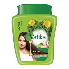 Dabur Vatika Naturals masque huile chaude avec cactus et ail, hydratant et revitalisant.