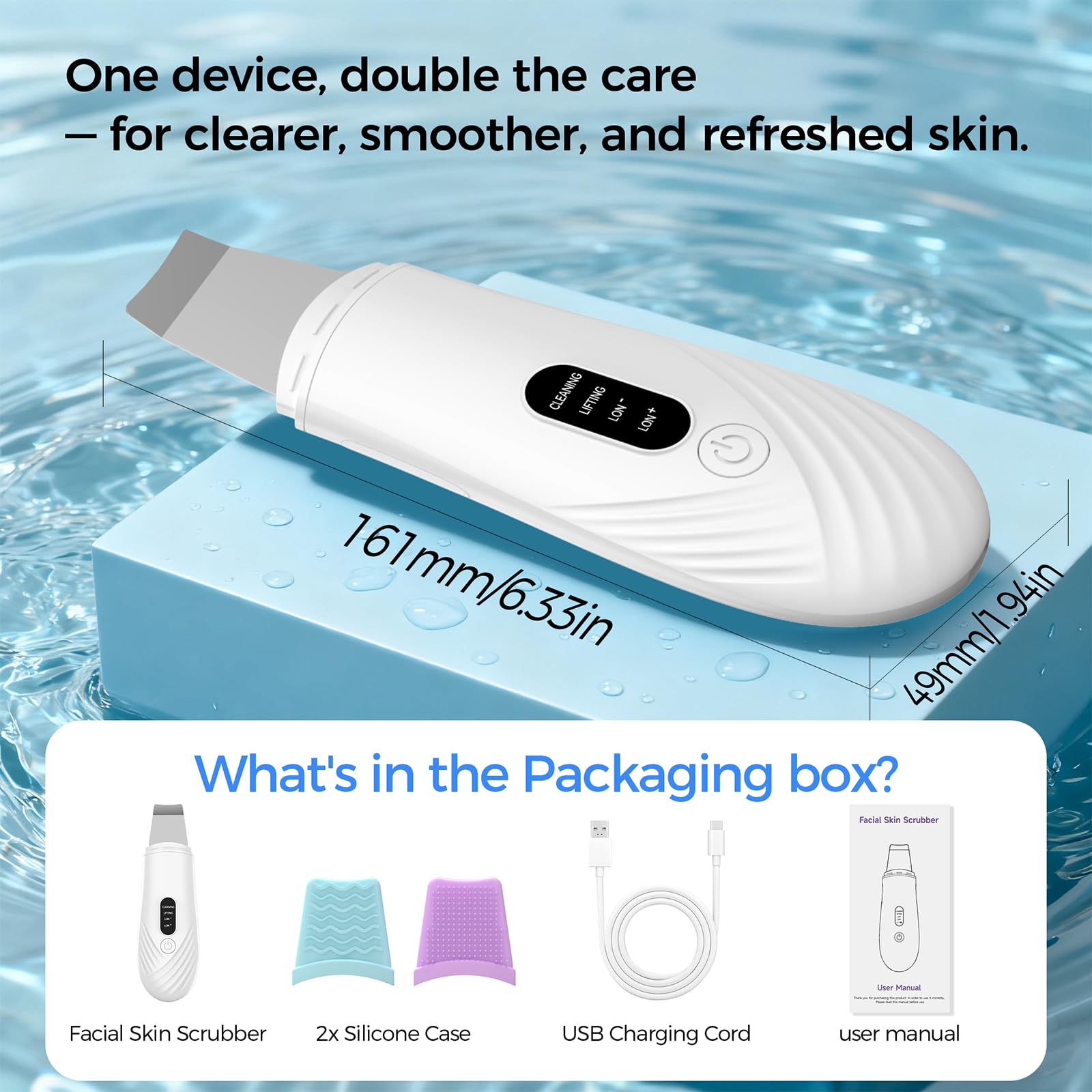 DABZAL nettoyeur-visage rechargeable et portable pour les voyages