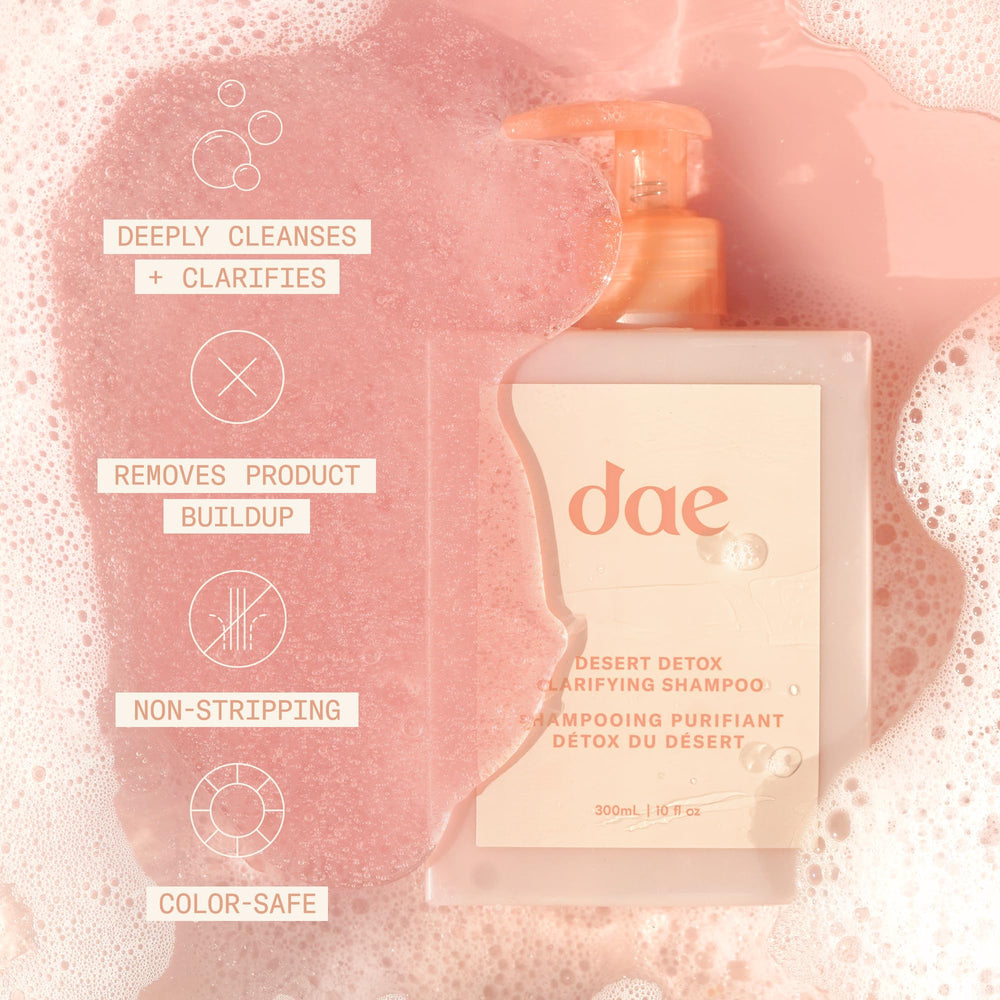 Texture mousse riche du Shampoing Desert Detox purifiant.