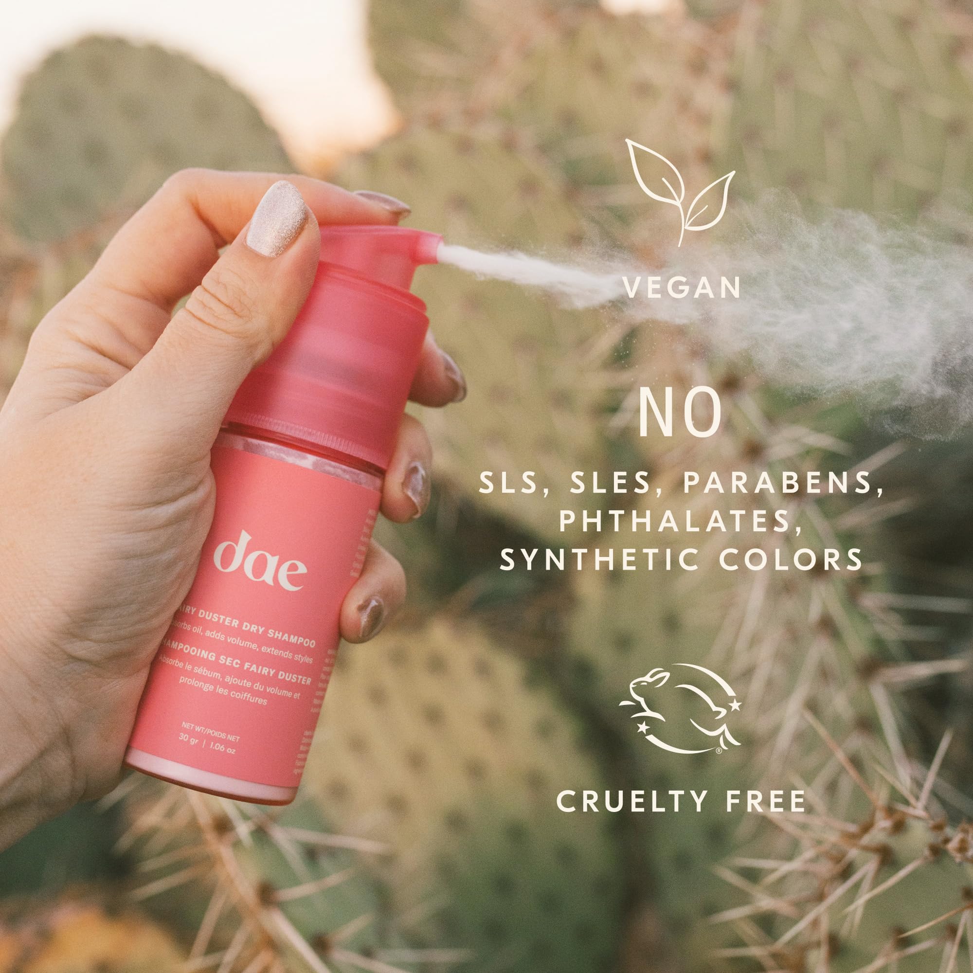DAE Fairy Duster Senteur citron signature, parfum doux qui dure sur les cheveux.
