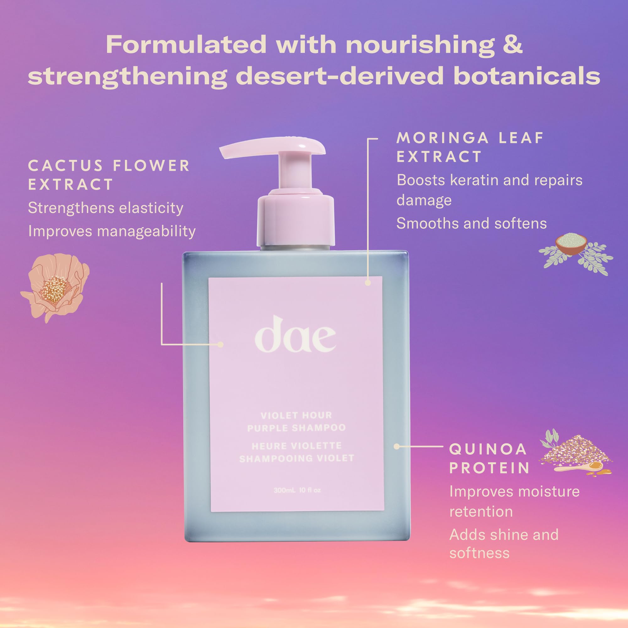 DAE Shampooing Violet Heure – application sur cheveux mouillés par les mains