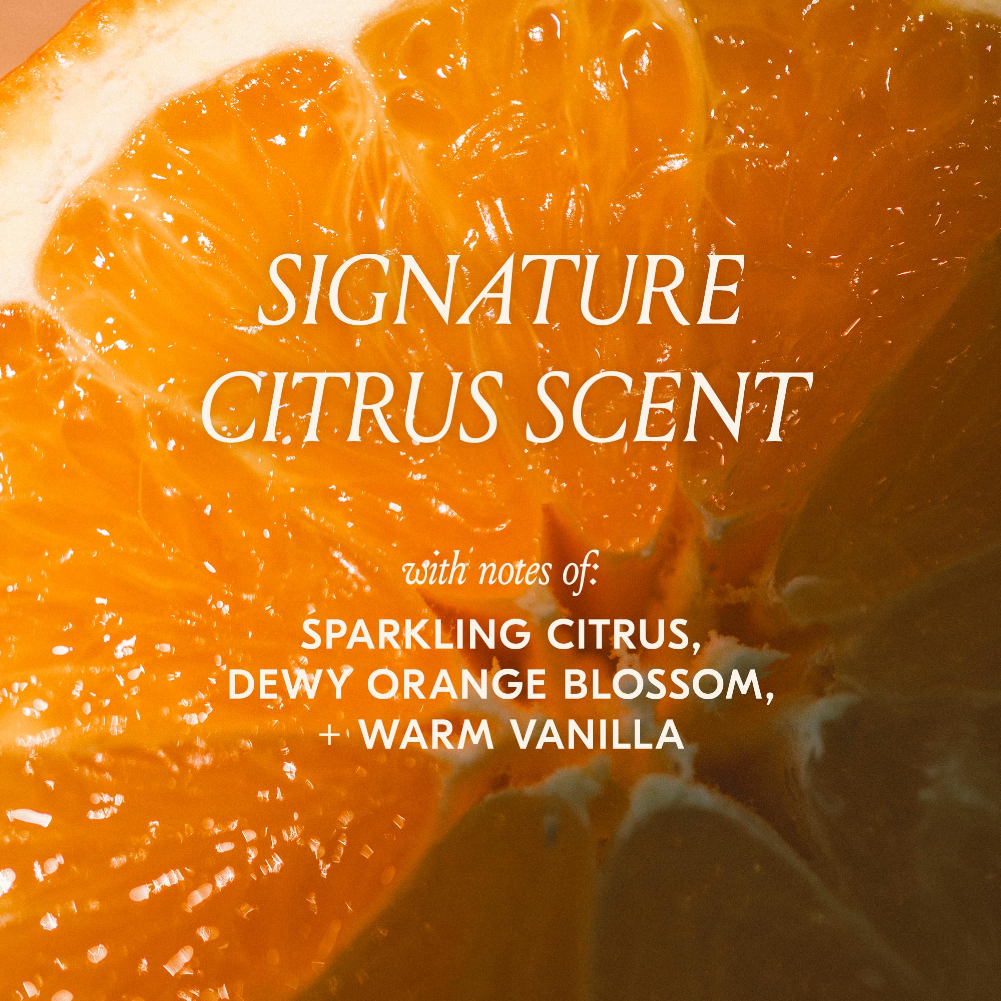 Parfum citronné délicat rappelant des vergers estivaux.
