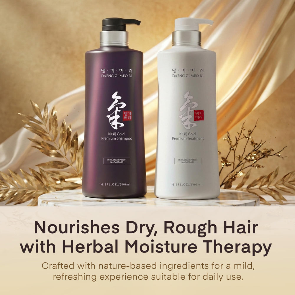 Daeng Gi Meo Ri Ki Gold Shampoing rituel soin: hydratation durable pour cheveux.