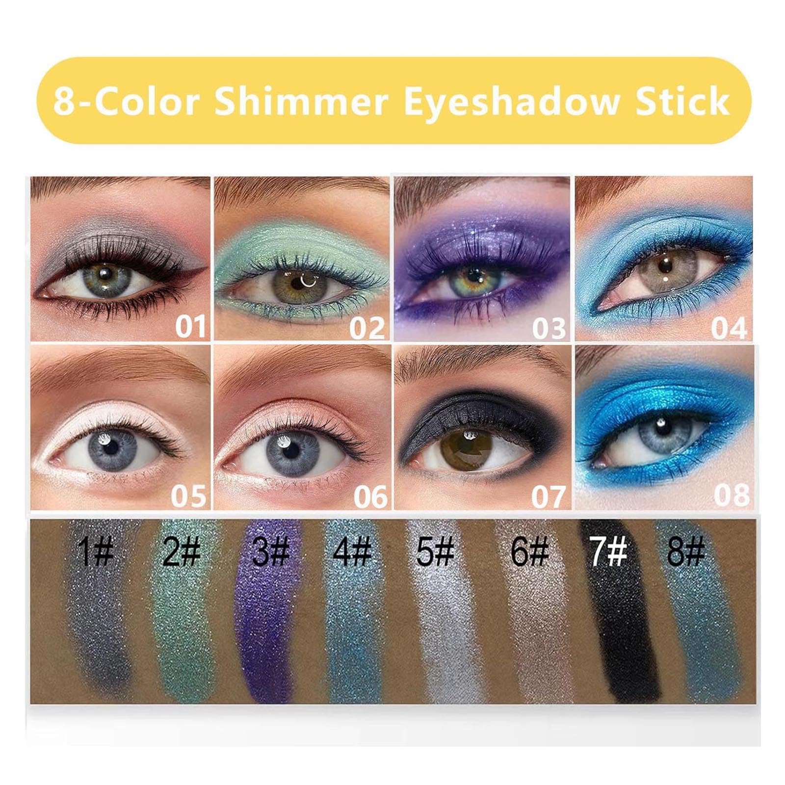 Daeuwiutr ombre résistante à l'eau pour une couleur durable.
