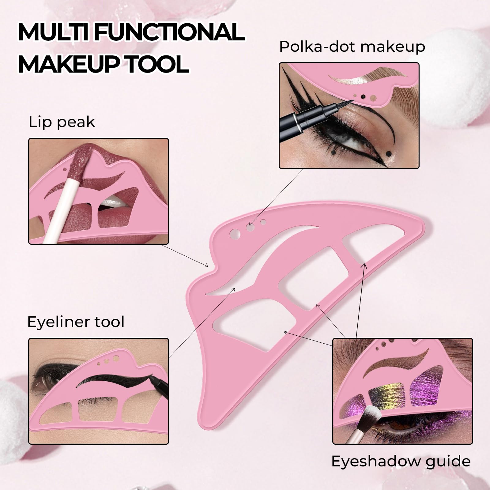 Dageda règle-beaute-silicone, guide précis pour contours et symétrie.