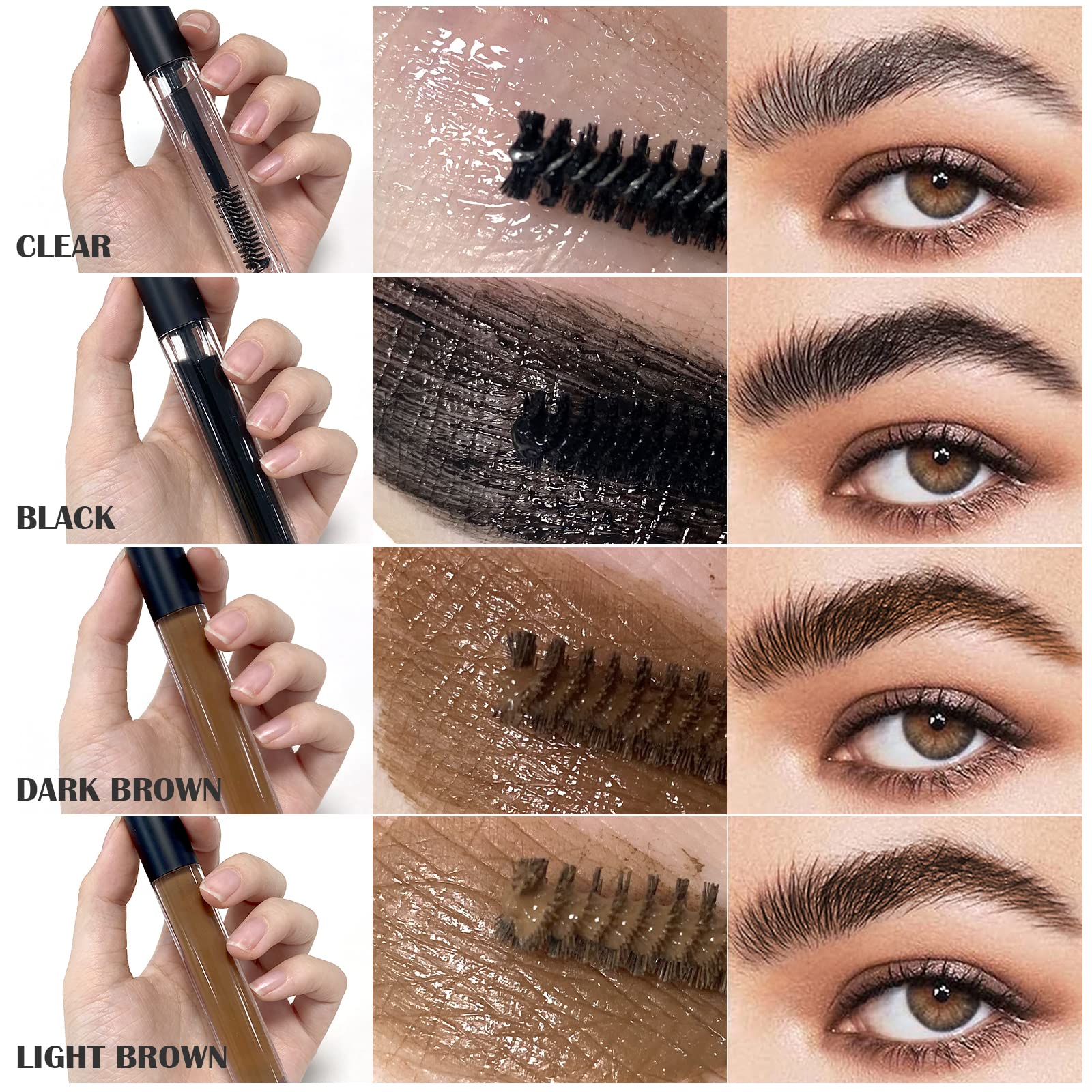 DAGEDA sourcils fini clair et brun foncé pour varier looks