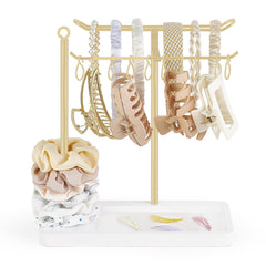 Dahey porte-bandeaux avec broches metalliques, rangement pratique pour scrunchies et pinces.