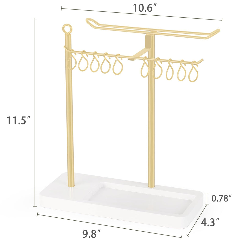 Dahey porte-bandeaux decor chambre dore, rangement discret et chic.