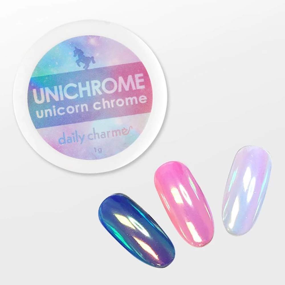 Daily Charme Poudre Unichrome Aurora pour un effet irisé clair sur ongles