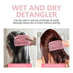 Daily Gard brosse demelante couleur rose, outil polyvalent pour cheveux mouilles et secs