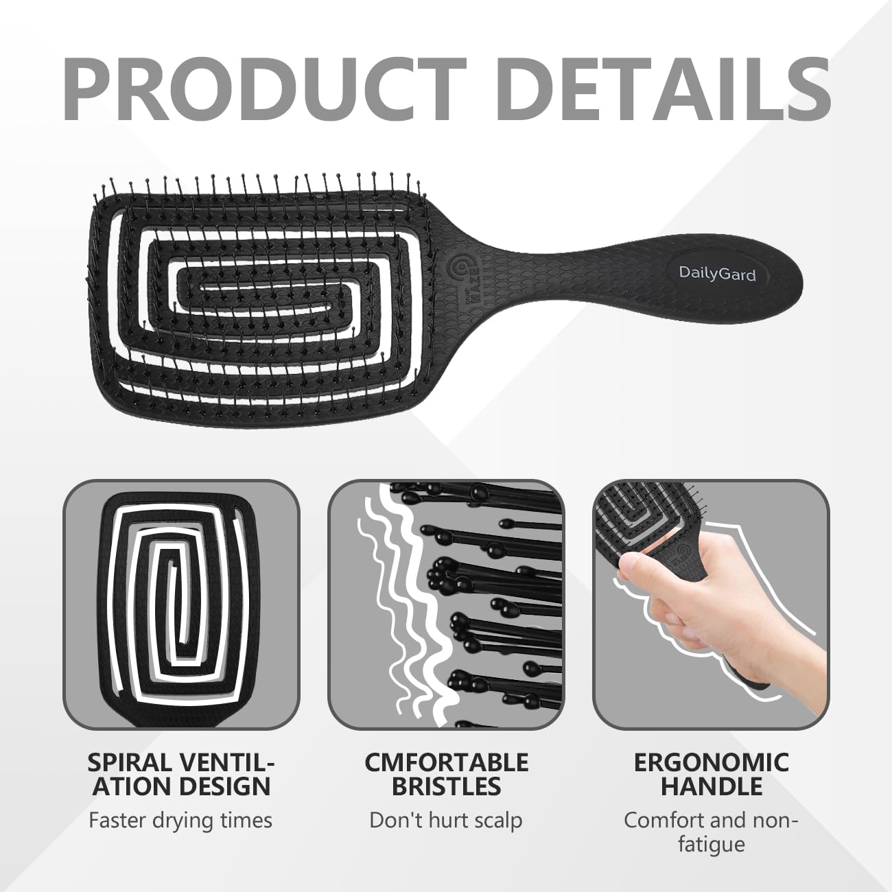 Daily Gard brosse demelante design ergonomique leger
