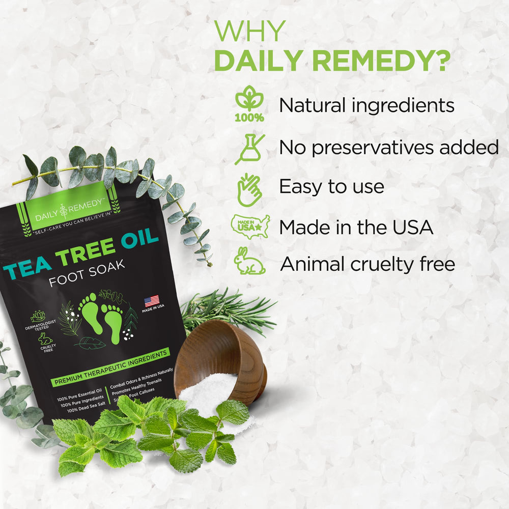 Daily Remedy soins naturels pour ongles et pieds via routine pédicure.