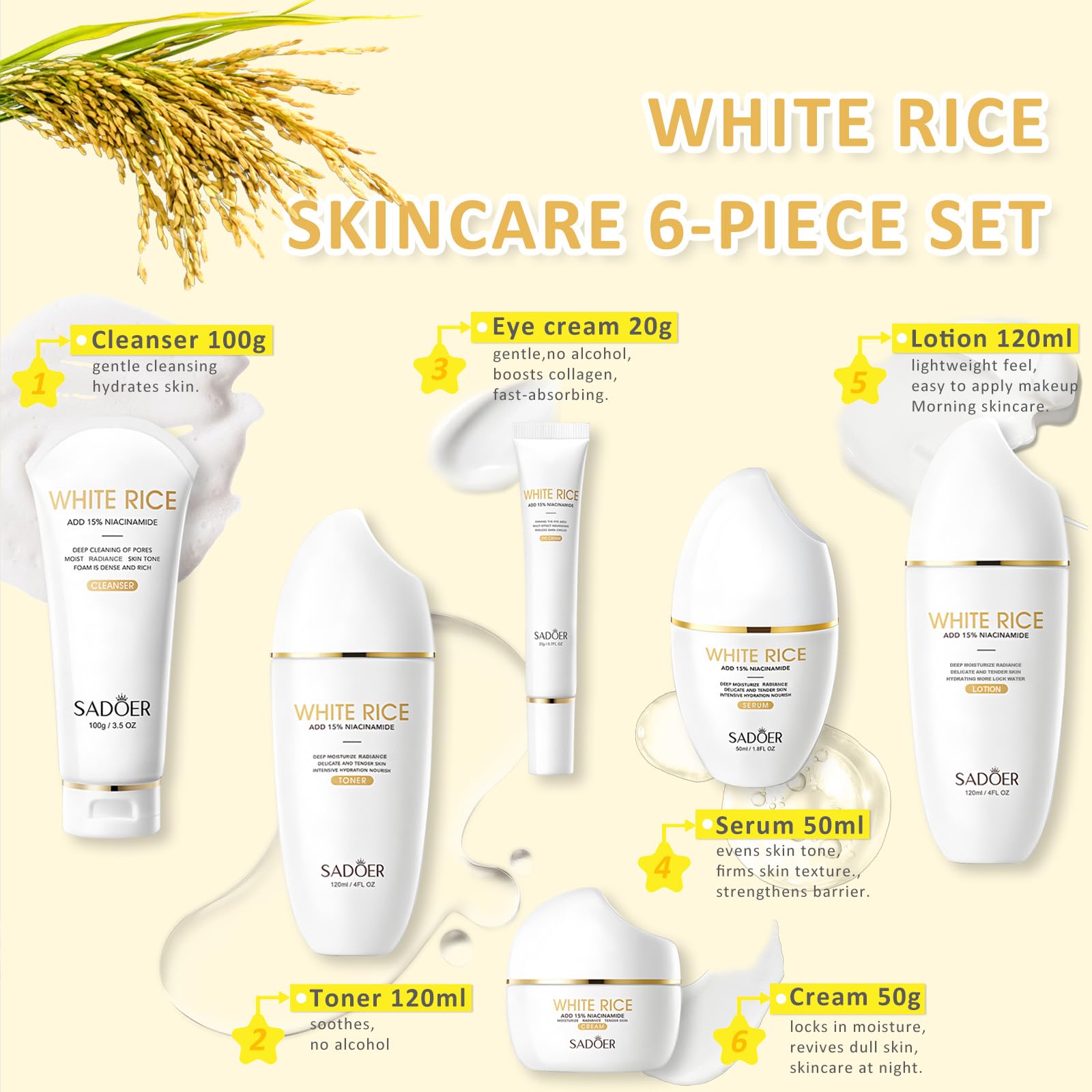DailyBrio lotion hydratante riz niacinamide offre hydratation prolongée.