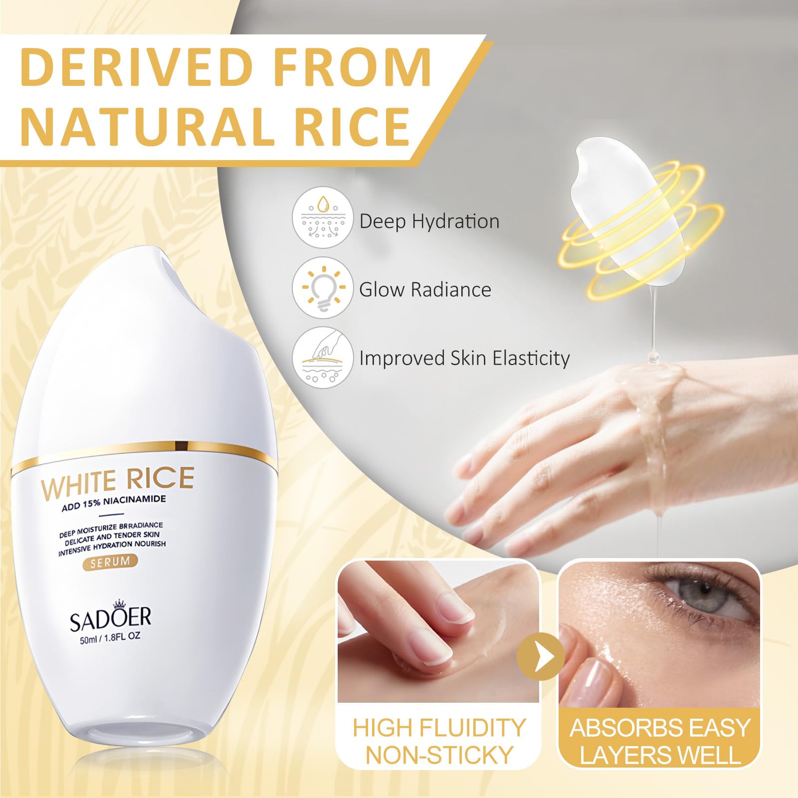 DailyBrio tonique riz niacinamide tonifie et équilibre après nettoyage.