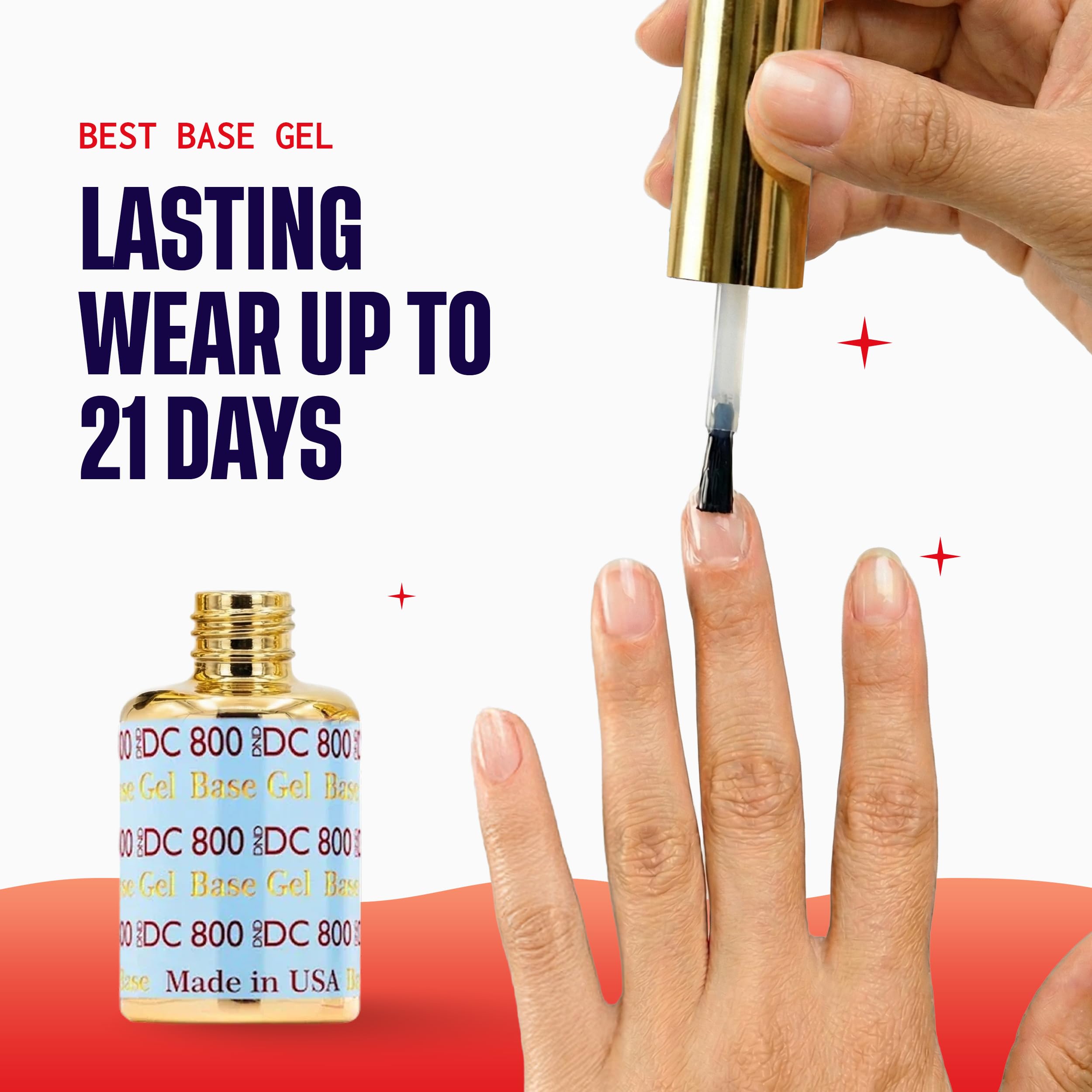 Daisy DND Base Gel, cure LED 30 secondes pour gain de temps.