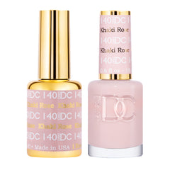 Daisy DND : flacon gel Khaki Rose 140 pour une manucure élégante et durable.