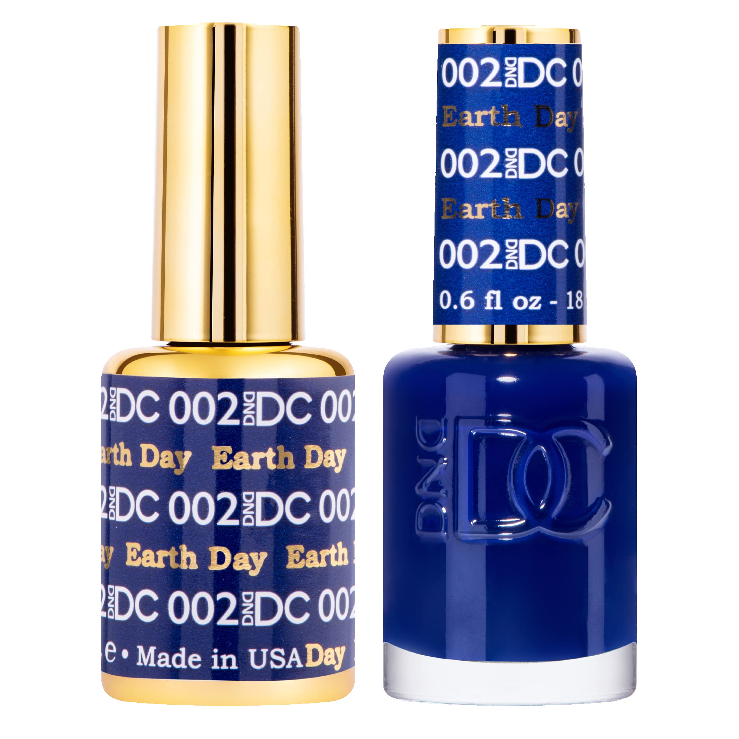 Daisy DND DC vernis gel bleu Jour de la Terre, flacon pour une application fluide et pigmentée.