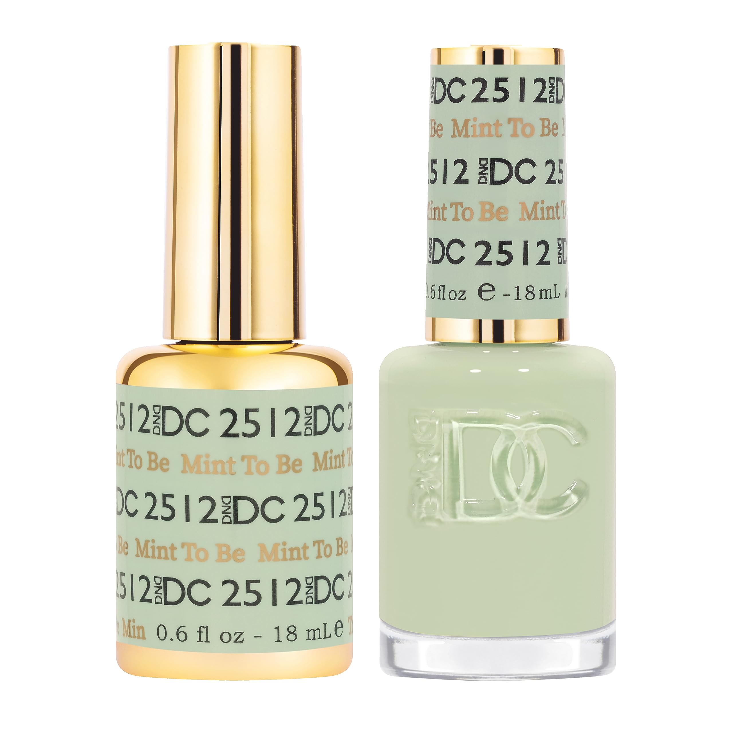 DAISY DND Mint To Be 2512 gel polish bottle front for minty, even color