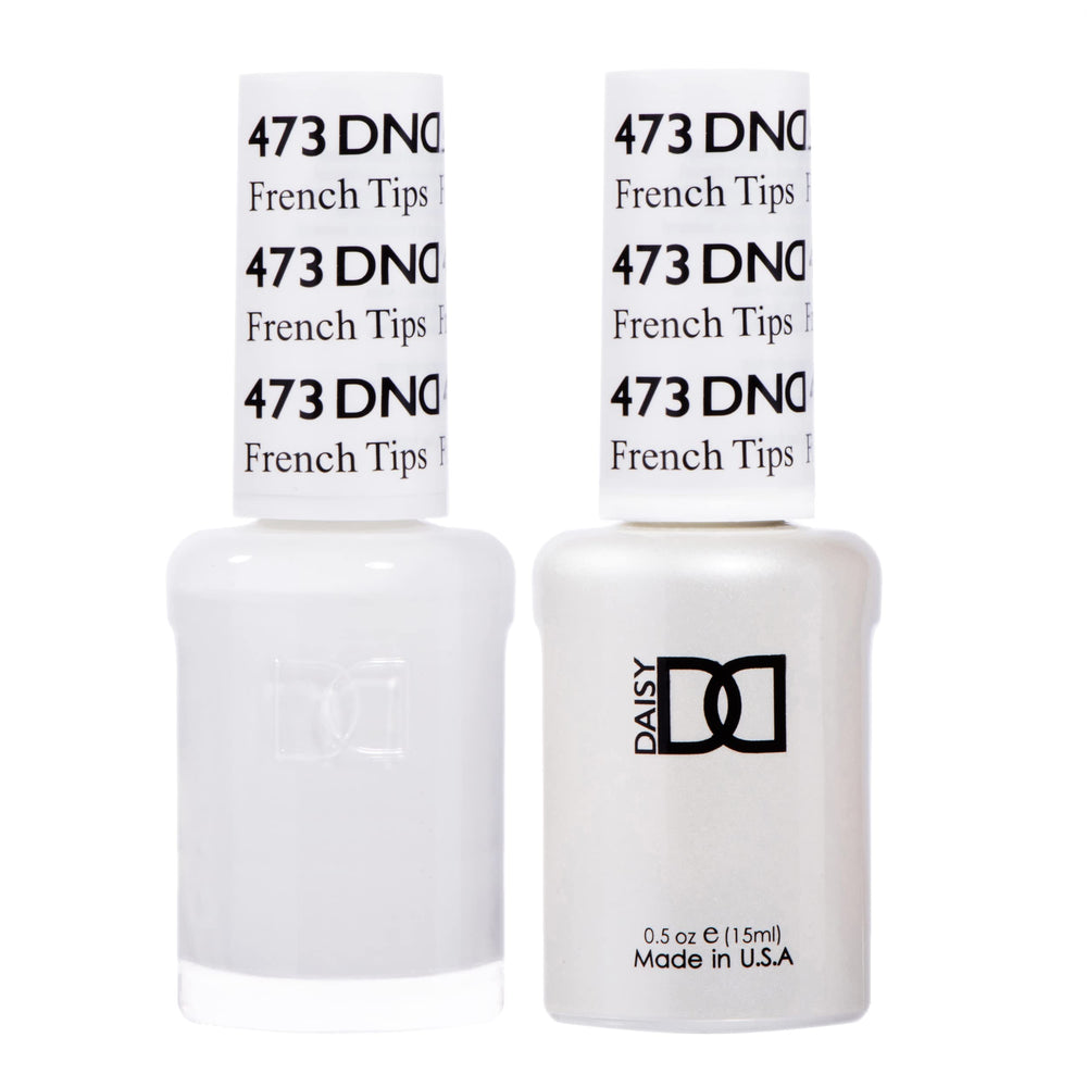 DAISY DND kit gel-vernis 473, blanc pur et bleu subtil, pour une manucure nette