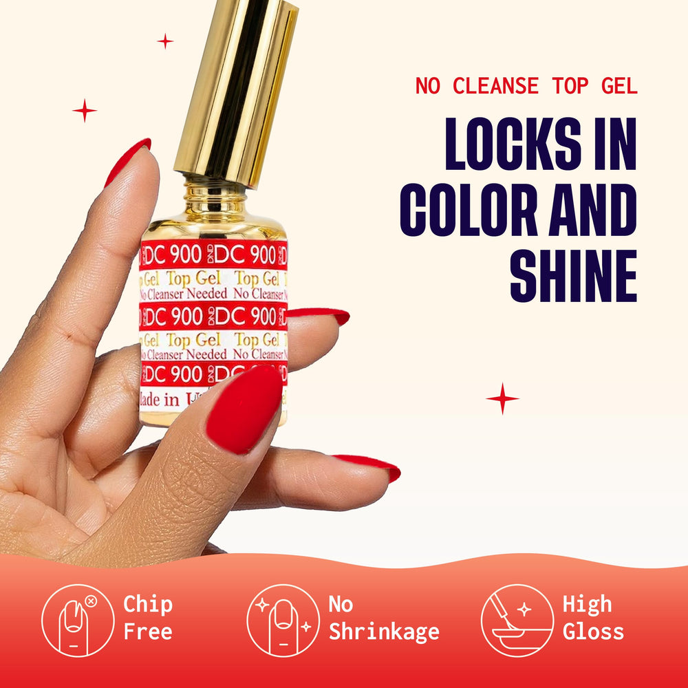 Daisy DND Top Gel Sans Rinçage 900, finition durable et brillante.