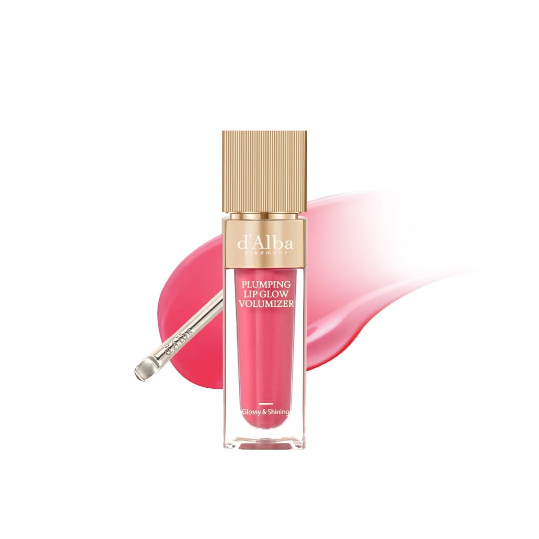 baume repulpant lèvres d-alba-piedmont, tube rose pétale pour hydratation durable