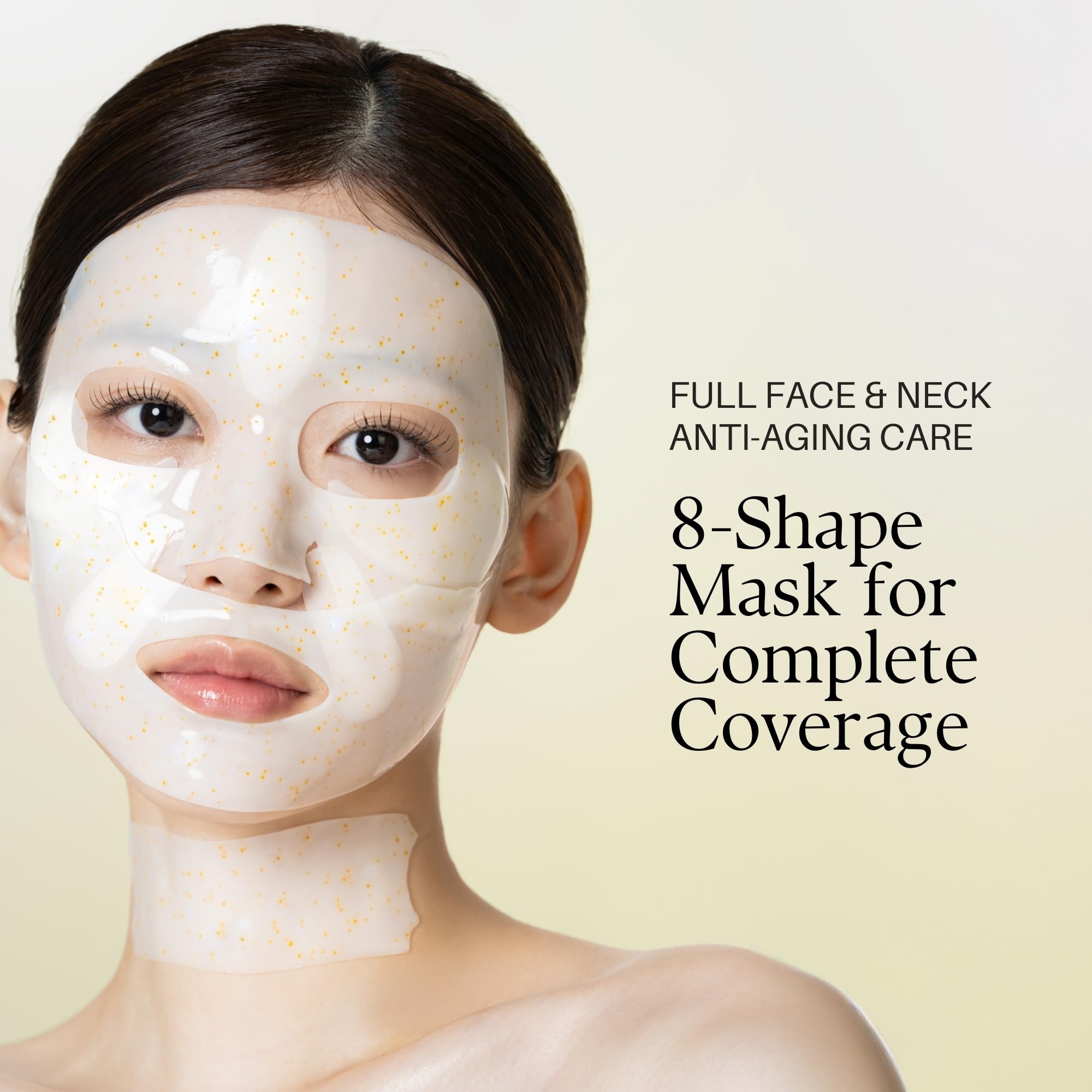 Masque hydrogel 8-formes de d'alba Piedmont – adhérence sans fuite lors de l'application.