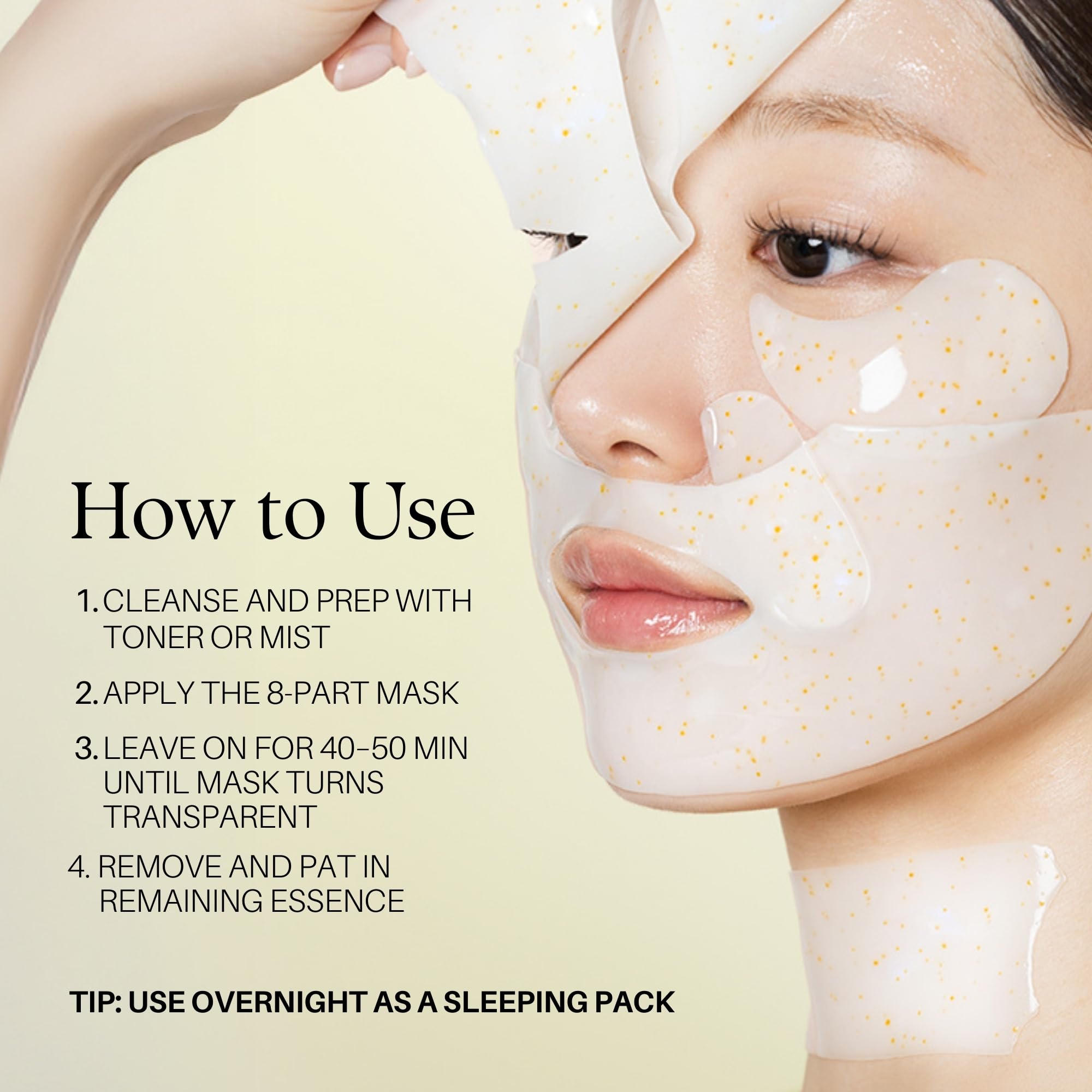Masque hydrogel 8-formes de d'alba Piedmont – utilisation rapide en étape unique.