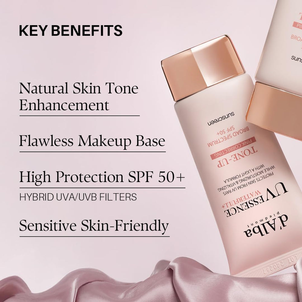 d'alba Piedmont Waterfull Serum texture spread on skin for dewy hydration.