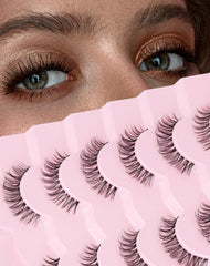 Cils DALLAIS, bandes naturelles, ensemble sept paires pour un regard discret et sophistiqué.