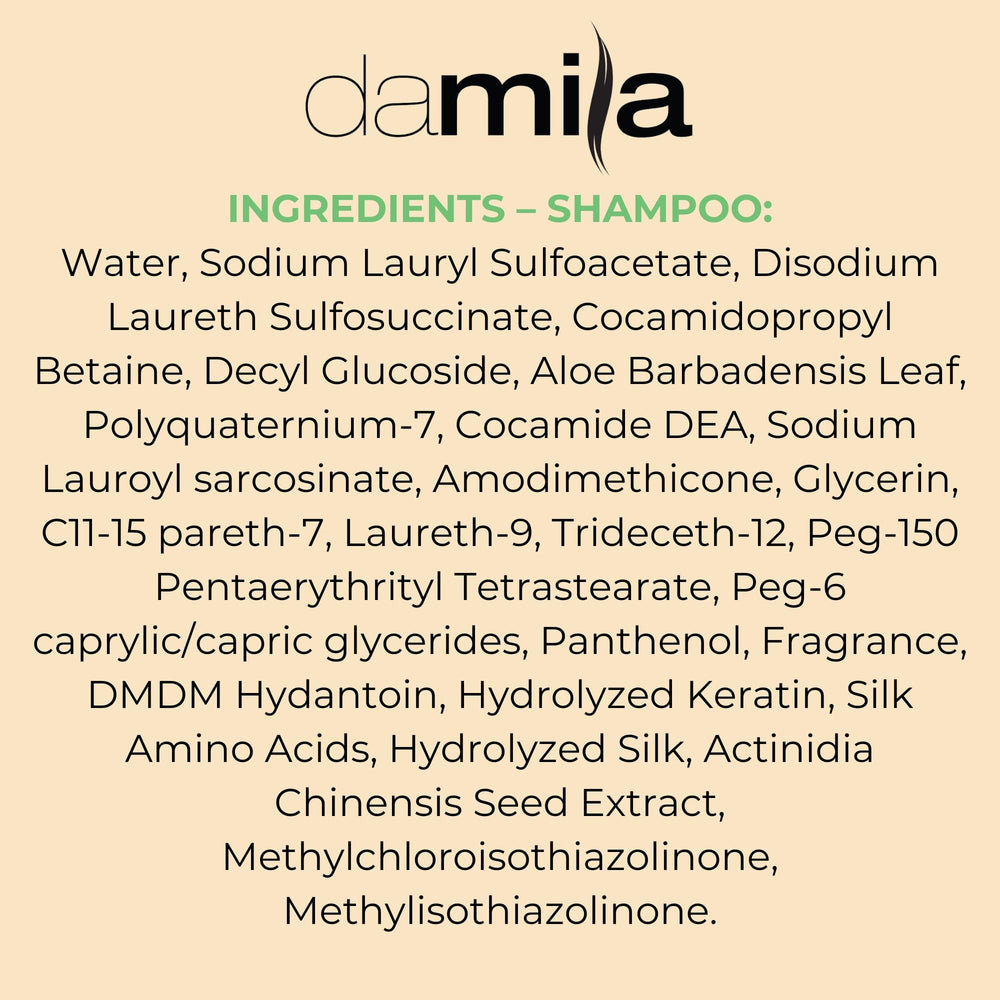 Damila Utilisation quotidienne adaptée à tous types de cheveux et teintes.