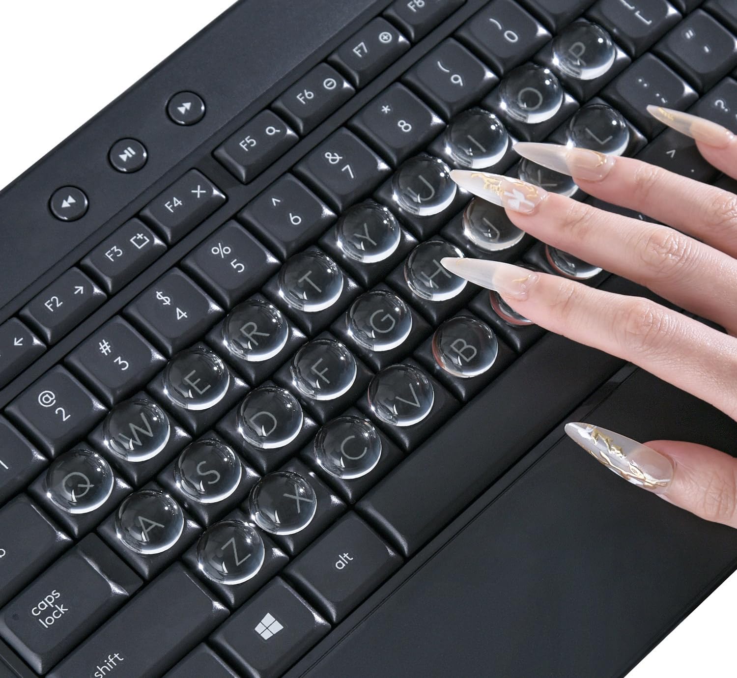 DAMMOMKO stickers clavier en verre transparent compatibles MacBook et ordinateurs portables.