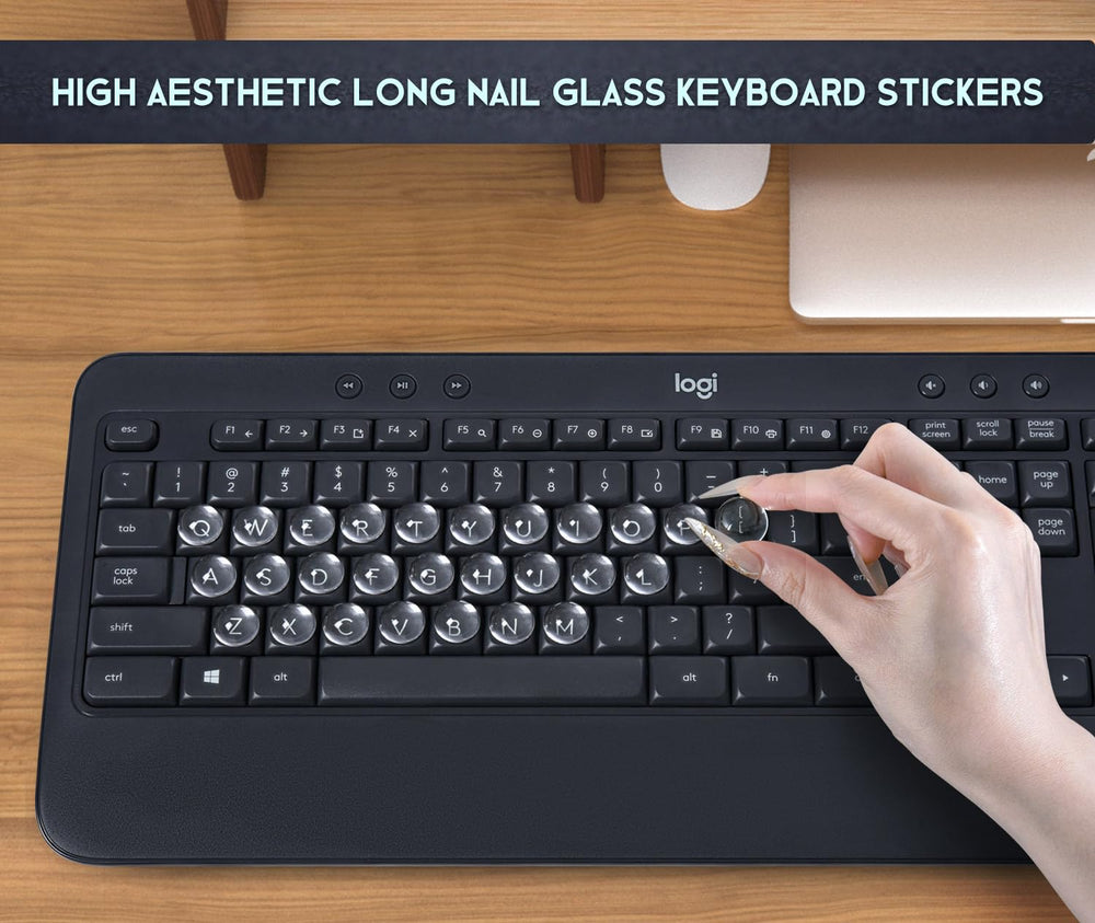 DAMMOMKO stickers clavier offrent un toucher fluide et un confort quotidien grâce au verre transparent.