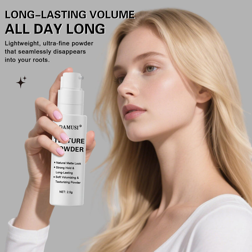 DAMUSI poudre-formule-legere-sans-residu laisse les cheveux frais.