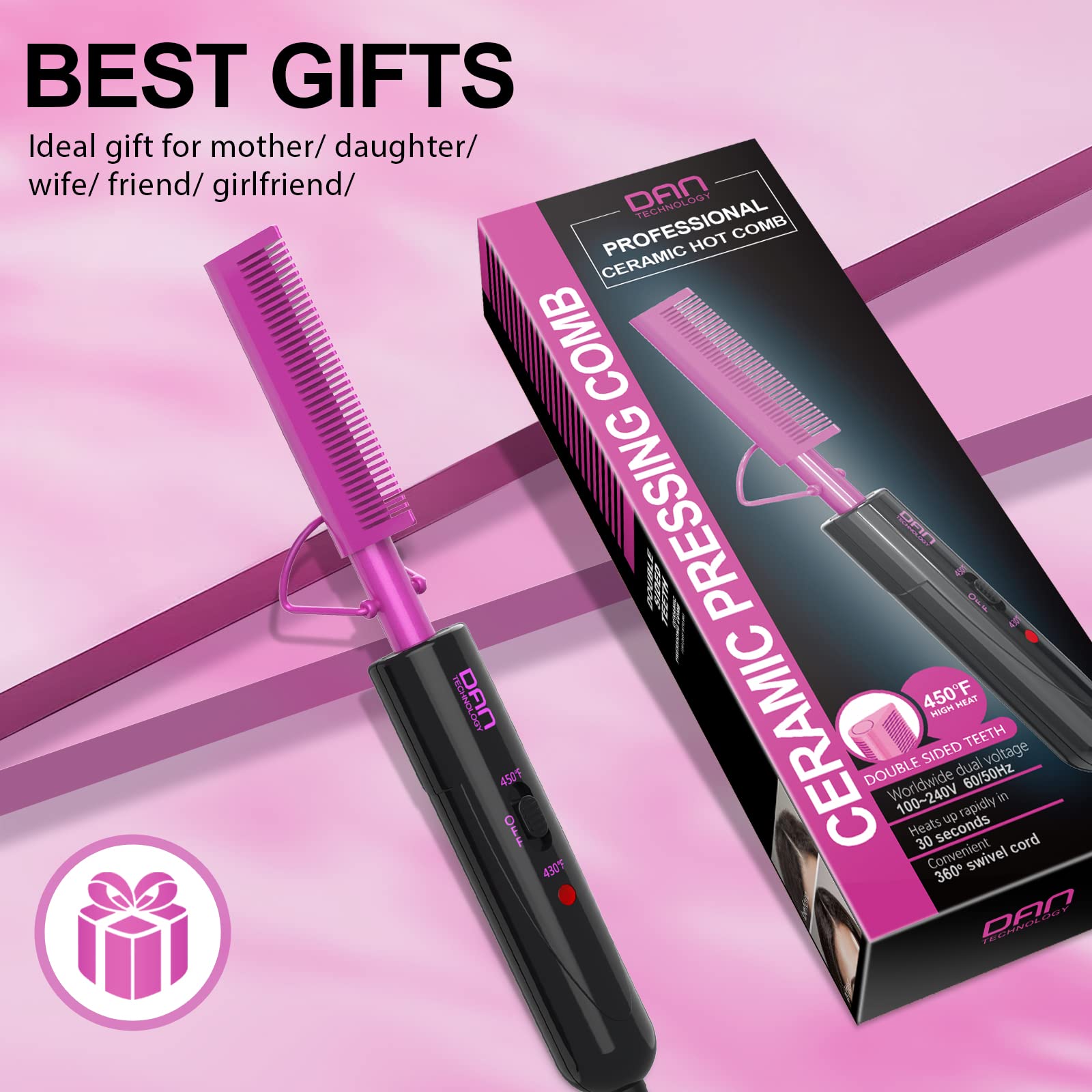 Coiffage rapide et portable, idéal pour styling en déplacement.