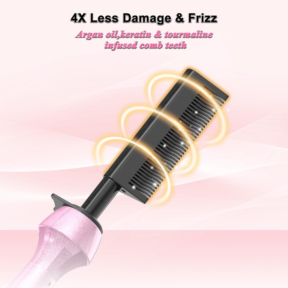 DAN Technology peigne thermique 500F rose chauffe rapidement pour cheveux et perruques
